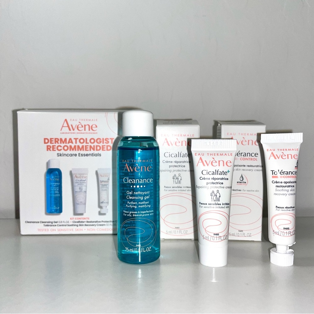 Avène - Cleanance Cleansing Gel, Cicalfate+ Cream & Tolérance Cream Bundle Set